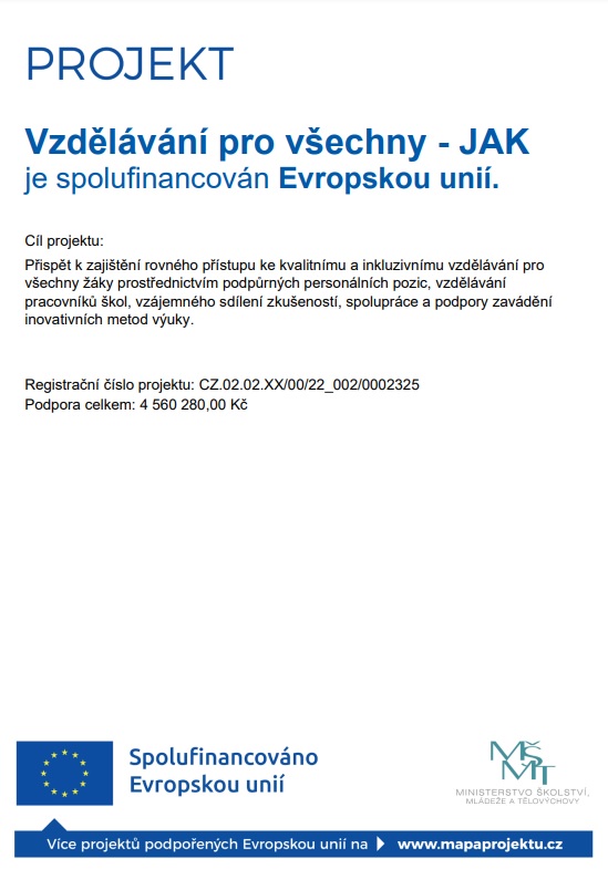 Projekt Vzdělávání pro všechny – JAK