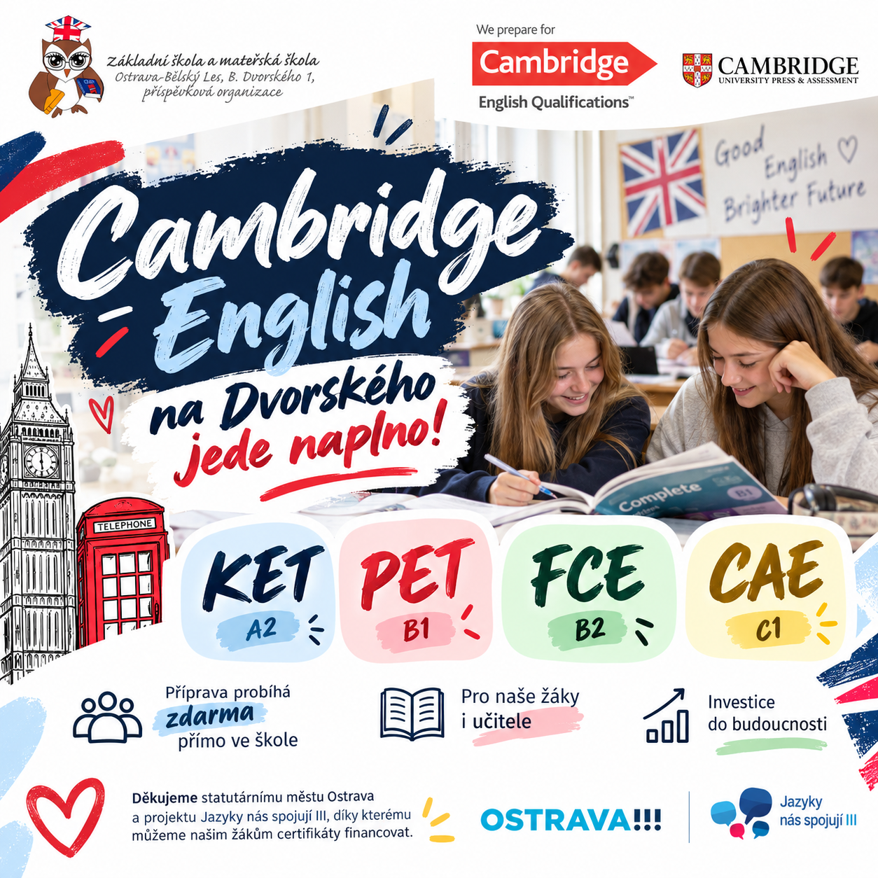 Cambridge English na Dvorského jede naplno!